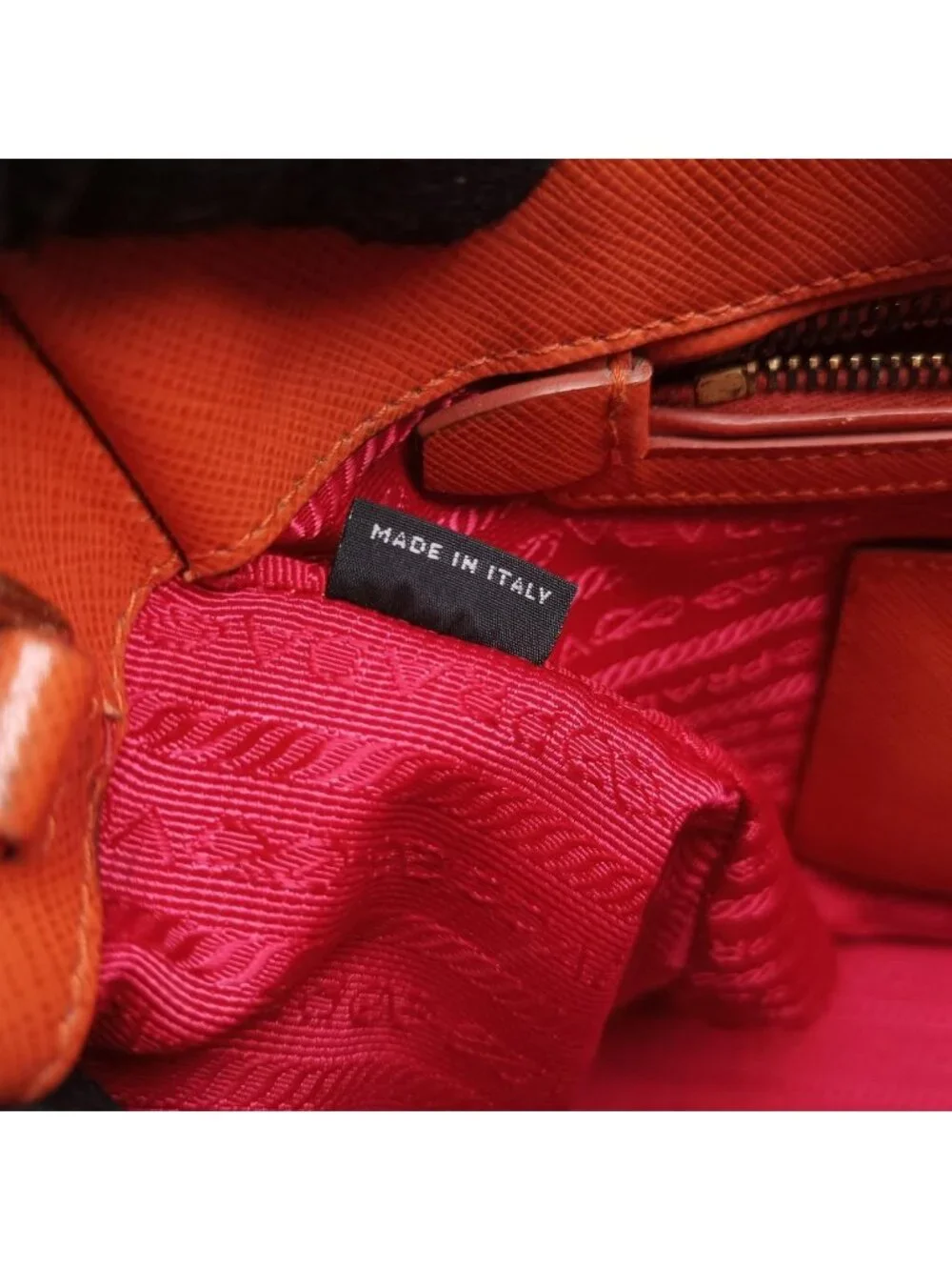 Prada Galleria Orange Red Saffiano Leather 31 Shoulder Bag